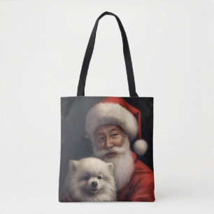 Bolso De Tela Eskimo Americano con Santa Claus Festivo de Navida