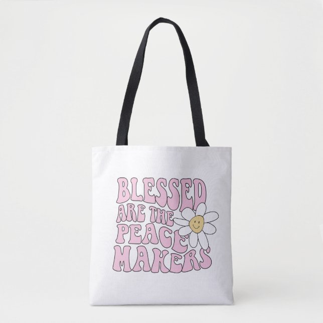 Bolso De Tela Eslogan de Daisy and Peace Makers (Anverso)