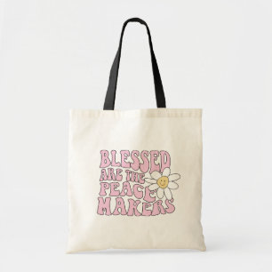 Bolso De Tela Eslogan de Daisy and Peace Makers