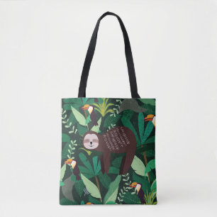 Bolso De Tela Eslora tropical: patrón sin foco Personalizado