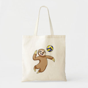 Bolso De Tela Eslovaco como jugador de voleibol con voleibol