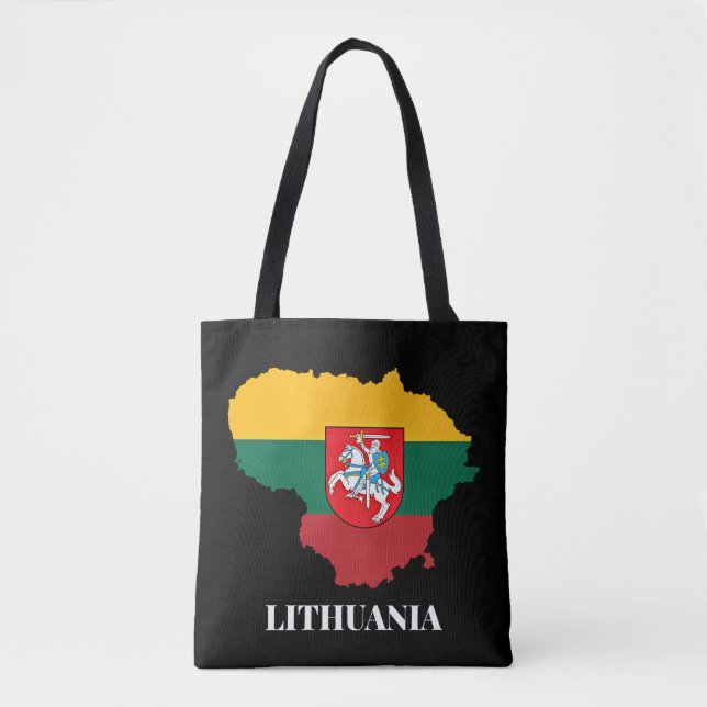 Bolso De Tela Eslú y bandera de Lituania (Anverso)