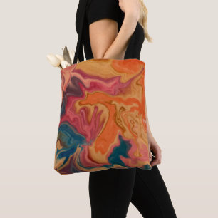 Bolso De Tela Esmalte de Acuarela de Puesta de Sol