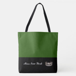 Bolso De Tela Esmeralda Bolso-Grande del tote de plata de la