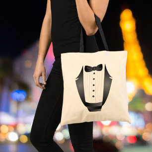 Bolso De Tela Esmoquin negro del equipo Groomsman del partido de