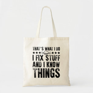 Bolso De Tela Eso es lo que hago arreglo cosas mecánico divertid