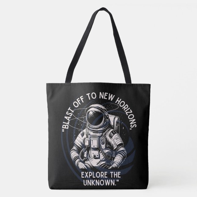 BOLSO DE TELA ESPACIO, ASTRONAUTA, OVNI, COSECHAS,UNIVERSO (Anverso)