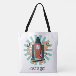 BOLSO DE TELA ESPACIO, ASTRONAUTA, OVNI, COSECHAS,UNIVERSO