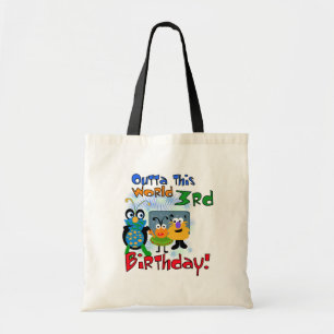 Bolso De Tela Espacio Ultraterrestre 3 camisetas de cumpleaños y