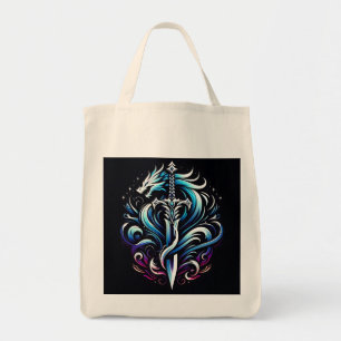Bolso De Tela Espada de dragón místico guerrero de fantasía llam