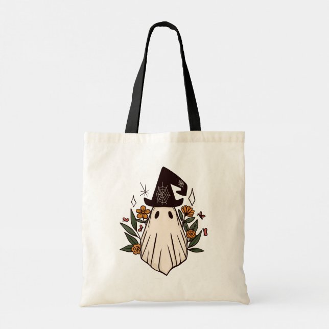 Bolso De Tela Espada de Halloween para gatos fantasma y negro (Reverso)