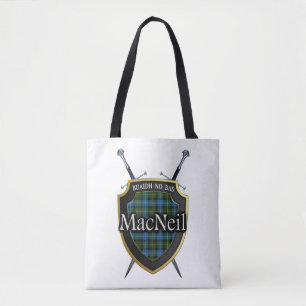 Bolso De Tela Espadas del Clan MacNeil y Tartán de Cuadros de Es