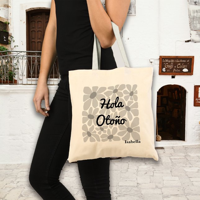 Bolso De Tela Español Hello Otoño Fall Vibes Personalize (Subido por el creador)