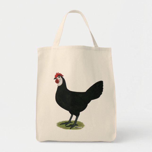 Bolso De Tela Español: Hen de rostro blanco (Frente)