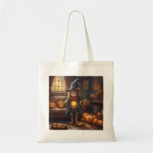Bolso De Tela Espantapájaros granjero gatito Halloween truco o t
