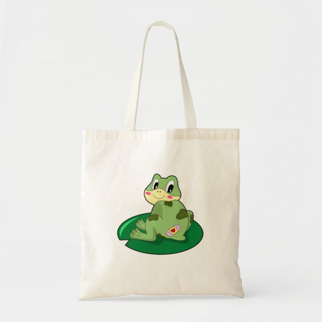 Bolso De Tela Esparador cardíaco de hoja de rana (Frente)