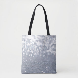 Bolso De Tela Esparcen y brillan del abstracto purpurina platead