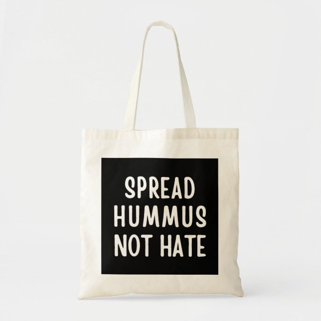 Bolso De Tela Esparcir Hummus no odio (Frente)