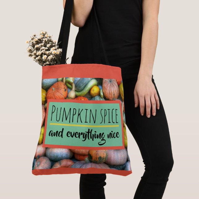Bolso De Tela Especia y todo de la calabaza agradables (Detalle)