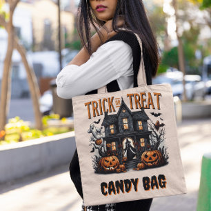 Bolso De Tela Espectacular noche de Halloween en el atormentado