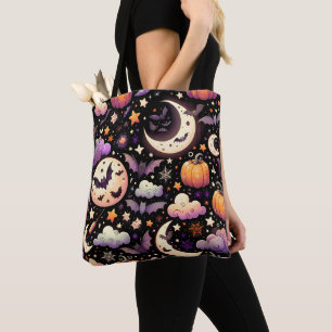 Bolso De Tela Espectacular patrón de cielo nocturno de Halloween