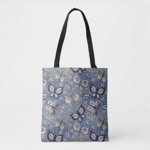 Bolso De Tela Espectacular patrón sin soldadura de mariposa azul