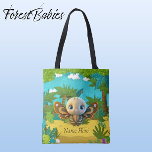 Bolso De Tela Espectáculo caprichoso insecto mariposa niño Perso