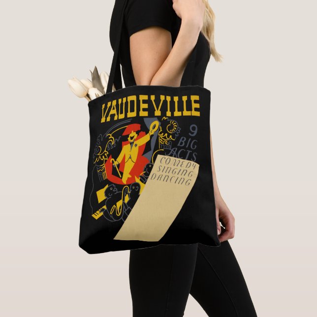 Bolso De Tela Espectáculo de teatro de Vaudeville abstracto (Detalle)