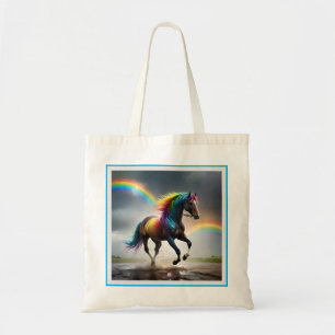 Bolso De Tela Espectro de gracia: Caballo arcoiris bajo las arco