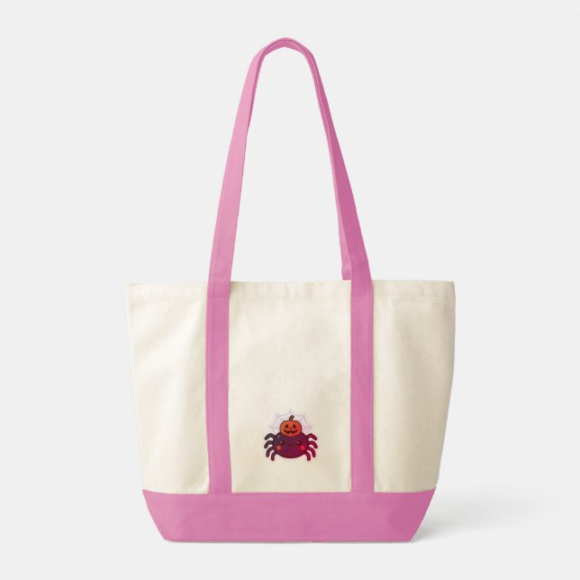 Bolso De Tela Espeluznante Araña de Halloween Kawaii (Reverso)