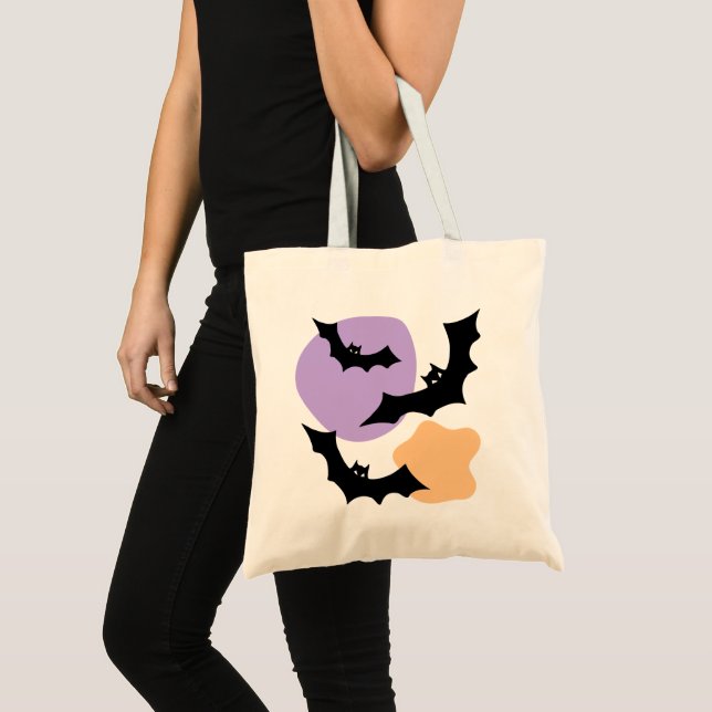 Bolso De Tela Espeluznante Black Flying Bats Halloween Night Sho (Anverso (producto))