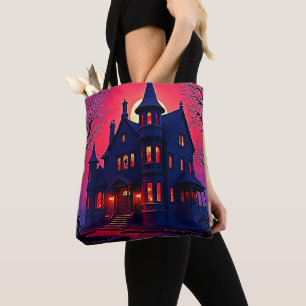 Bolso De Tela Espeluznante casa embrujada en el diseño del atard