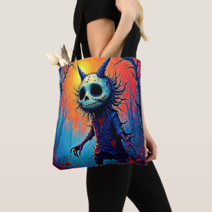 Bolso De Tela Espeluznante demonio en el diseño de Spooky Woods