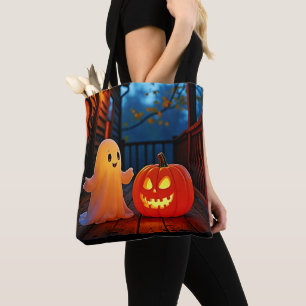 Bolso De Tela Espeluznante diseño de brillo de Halloween
