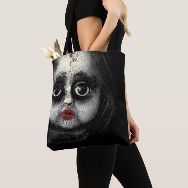 Bolso De Tela Espeluznante espeluznante muñeca de porcelana de G (Detalle)
