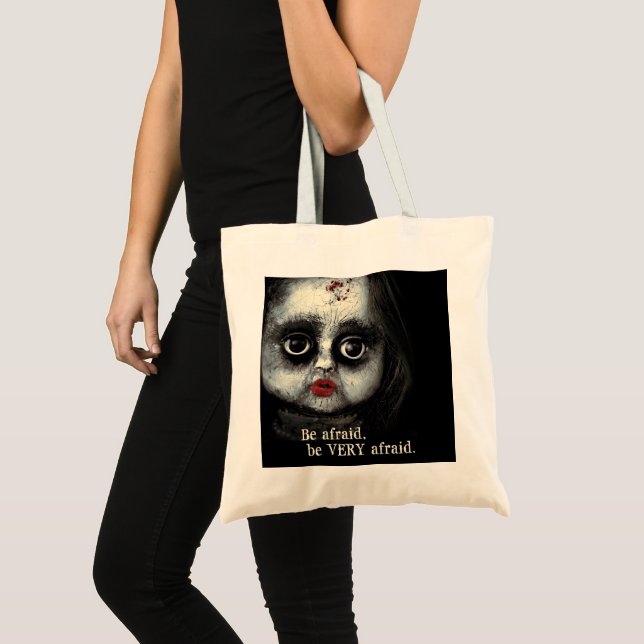 Bolso De Tela Espeluznante muñeca embrujada por el horror de Hal (Anverso (producto))