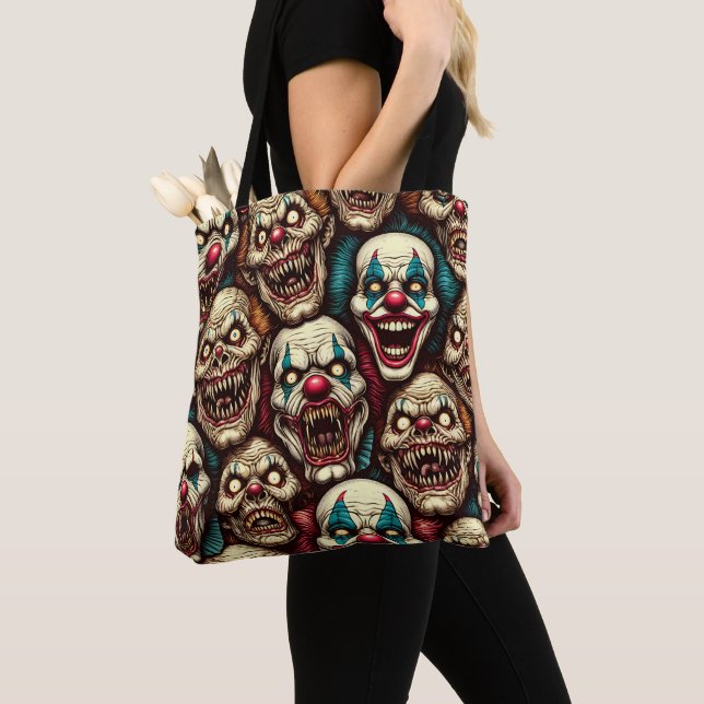 Bolso De Tela Espeluznante Payaso Zombie Halloween (Detalle)