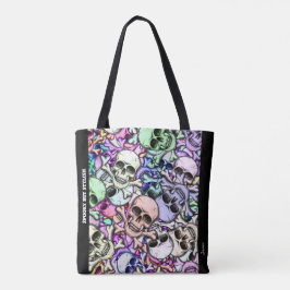 Bolso De Tela Espeluznante Pero Elegante Cráneo