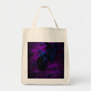 Bolso De Tela Espeluznante Rosa de material negro, arañas negras