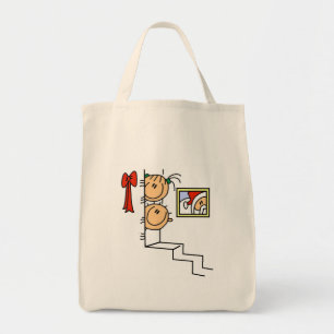 Bolso De Tela Esperando camisetas y regalos de Santa Claus