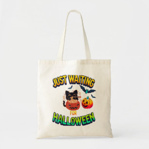 Bolso De Tela esperando por Halloween Black Cat Van Gogh Starr