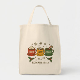 Bolso De Tela Esperanza alegría Paz y Cacao