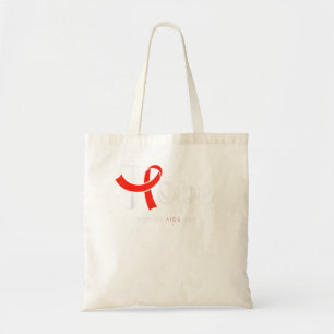 Bolso De Tela Esperanza Cinta Roja Día Mundial contra el SIDA