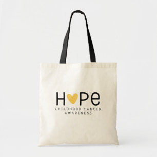 Bolso De Tela esperanza. Conciencia del cáncer infantil. Totes y