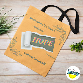Bolso De Tela Esperanza inspiradora Proverbios Cristianos 23:18