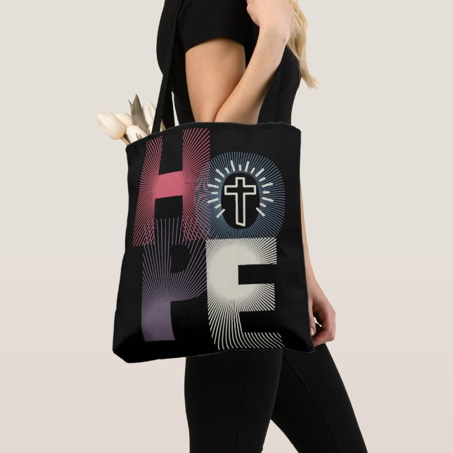 Bolso De Tela Esperanza minimalista con Tote cruzado (Detalle)
