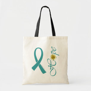 Bolso De Tela Esperanza verde azulada de la cinta