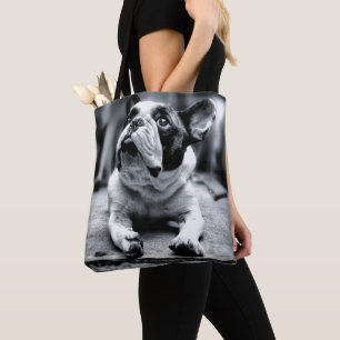 Bolso De Tela Esperas de un bulldog francés de Lil
