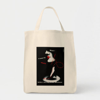 Bolso De Tela Espere ~ antes de moverse en el apagón