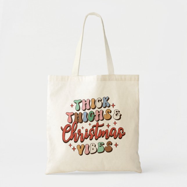 Bolso De Tela Espesos Y Vibes De Navidades (Frente)